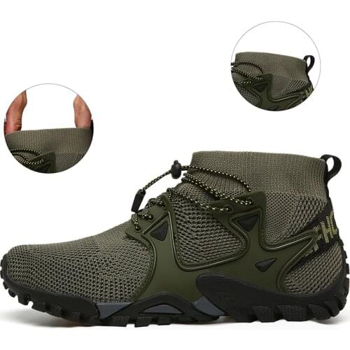 2021 New High-top Men Shoes Casual Shoes Hiking Shoes Men Sport Shoes Trekking Shoes Outdoor Non-slip Climbing Sneaker