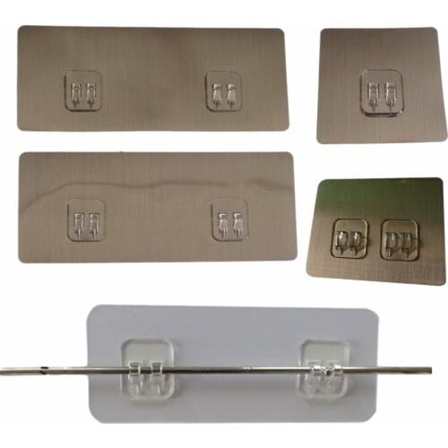 Wall Mounted Adhesive Hook Strong Transparent Hooks Wall Hooks Hanger for Bathroom Kitchen Wall Shelf Rack Kitchen Organizer