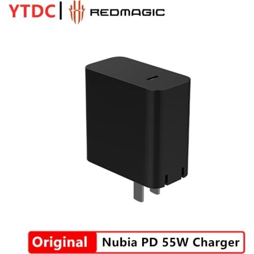 Original Nubia 55W PD Charger for Nubia RedMagic 5G Phone MAX output 55W Support Many Devices 65W GaN Charger Sliver Color