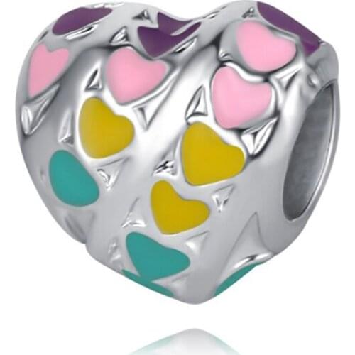 Plata de ley summer new sunset fruit starfish orchid flower bead charms European Charm Bracelets ENM635