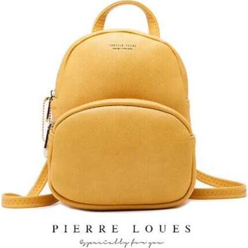 Casual Pu Leather Backpack Female Mini Women Shoulder Bag Girls Multi-Function Travel Backbag Small Ladies School Backpack Gifts