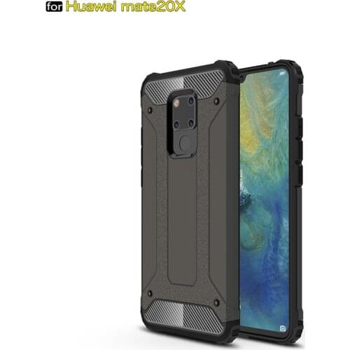 Strong Hybrid Tough Shockproof Armor Phone Back Case for Huawei Mate 20X Hard Rugged Impact Resistance Cover Case