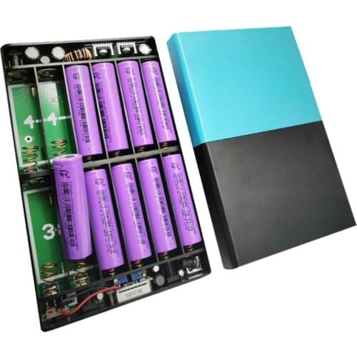 QC 3.0 USB DC 1-24V Output 12x 18650 Batteries DIY Power Bank for Laptop Phone Y51A