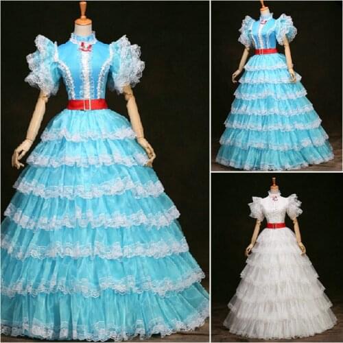2017 New!Luxs Victorian Dresses 1860s Civil War Dresses Southern Belle dress Marie Antoinette Scarlett dresses US4-36 C-778