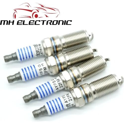 MH Electronic 4 Pcs/Lot SP-411 AYFS22FM Spark Plug For Ford Edge Fusion Lincoln MKS MKX Mercury Mystique Mazda High Quality New