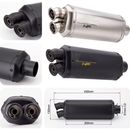 Universal Motorcycle Exhaust Muffler Escape Slip On Pipe Fit Motorbike Scooter ATV Dirt Bike Moped db killer 51mm