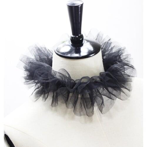 Women Suit Ruffles Stand Fake Collar Detachable Collars Girls Dress Shirt Decorative Vintage Female False Collar Neck Ruff Decor