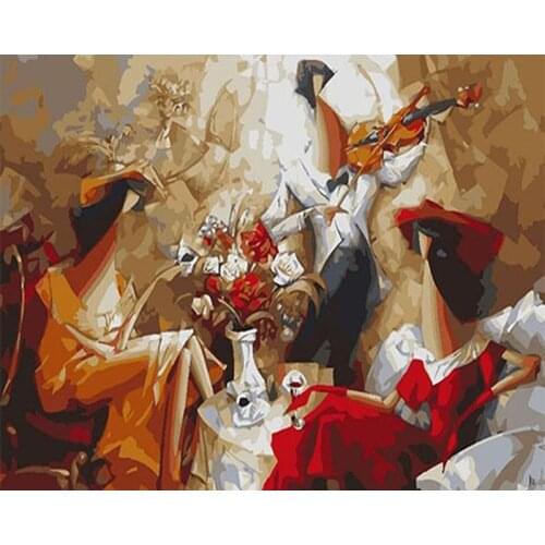 Oil Painting By Number Ballet Girl Color Hand Painted Drawing DIY Kits Figure Picture By number Frame 40x50 Canvas Home Decortur