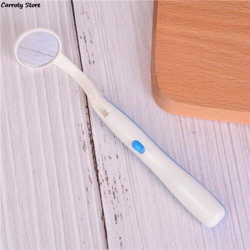 1 Pc Bright Durable Dental Mouth Mirror with LED Light Reusable Oral Health Care