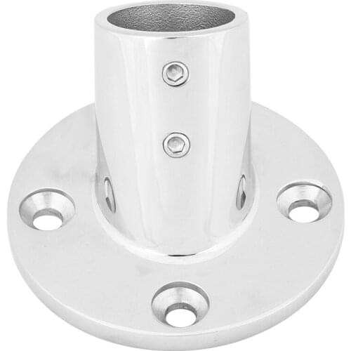 1pcs Silver 316 Stainless Steel Marine Boat Hand Rail Fitting 60 Degree Round Base for boat yacht inflatable boats business boat