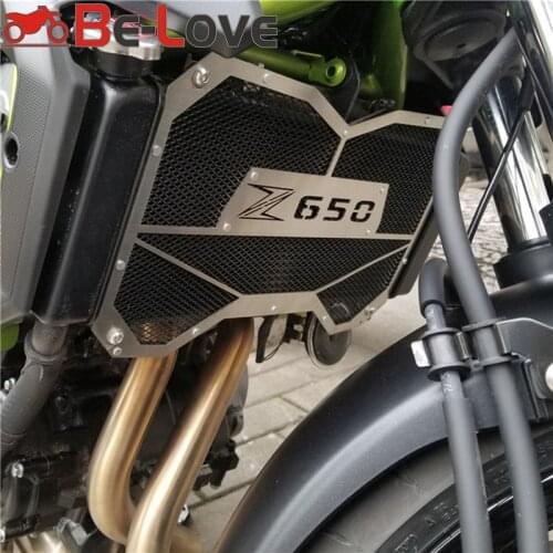 17-19 Z650 Motorcycle Accessories Stainless Steel Radiator Grille Grill Protector Guard For Kawasaki 2017 2018 2019 Z650 Z 650