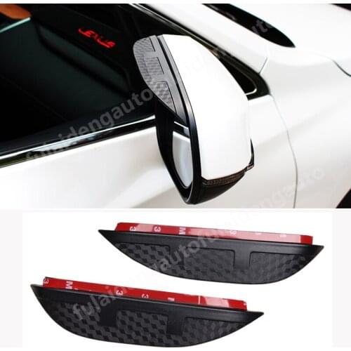 2pcs Carbon fiber ABS Rearview mirror rain eyebrow Rain Snow Shield Guard For Lexus RX350 RX450H 2016-2019 Car Accessories