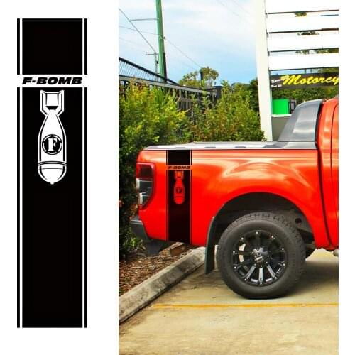 2 Pcs including right and left F bomb car stickers for Ford Ranger 2012 2013 2014 2015 2016 2017 2018 2019 2020 Vertical Bed bo