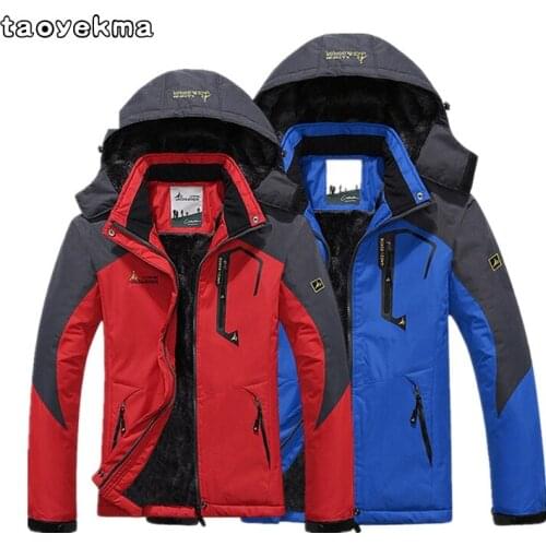 2018 Outdoor 2 in 1 Jacket Winter Climbing Waterproof Thermal Hiking Jacket Men/Women Camping Windproof Skiing Jacket 6XL F03
