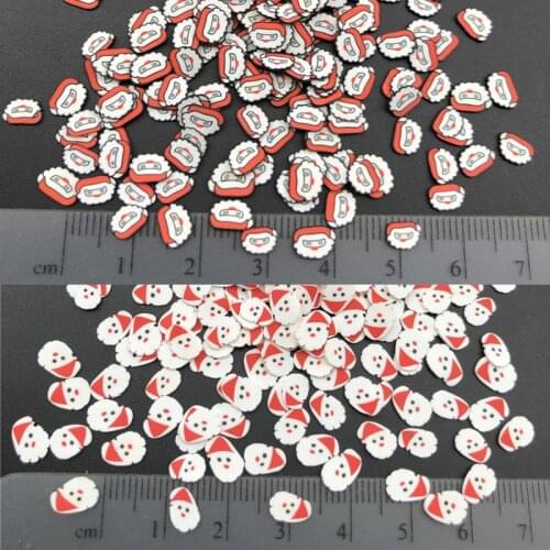 50g Christams Santa Claus Polymer Clay Sprinkle For Kids Diy ,Soft Clay For Craft Clay/Nail Art/Scrapbook Decoration DIY, Filler