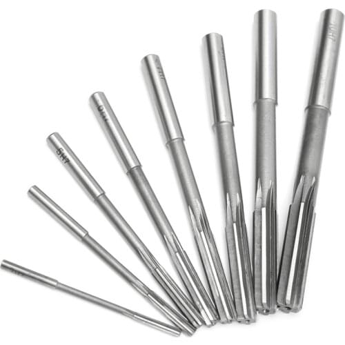 8Pcs/Set Straight Shank Reamer Precision H7 HSS Chucking Hand Reamers Set Cutter Tool 3/4/5/6/7/8/9/10mm For Bore Machine Tools