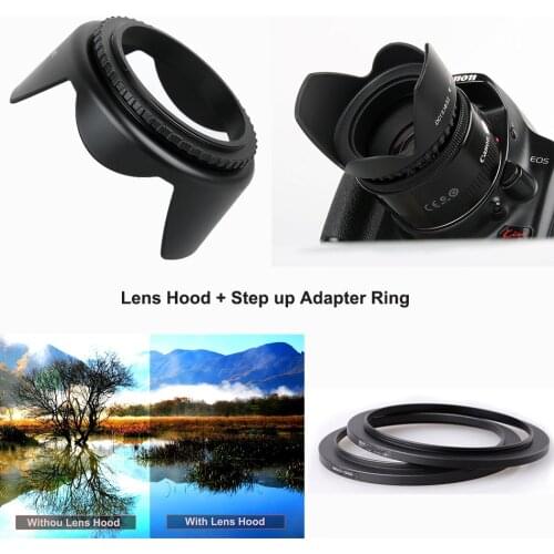 CADEN 40.5mm Tulip Flower Lens Hood for Samsung NX3300 NX3000 NX2000 NX1100 NX1000 NX300 NX210 NX200 with 20-50mm Lenses