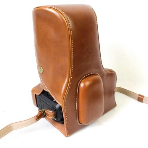 Black/Brown/Coffe Deluxe Edition PU Leather Camera Case Cover For Nikon D7500 18-150mm Lens With Storage Bag Bottom Opening Case