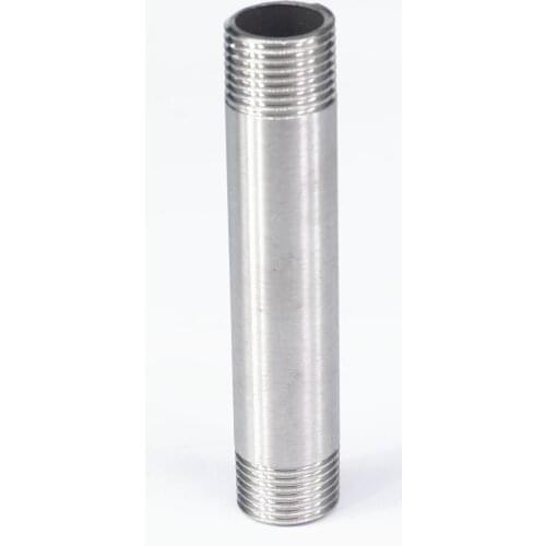 1/2" BSP Equal Male Thread Length 100mm Barrel Nipple 304 Stainless Pipe Fitting Connector Coupler water oil air