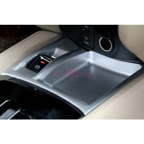 For Nissan Xtrail X-trail 2017 2018 Interior Gear Box Electronic Hand Break Trim Protector Panel Cover Chrome Car Accessories