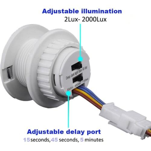 Home Light Sensor Time Delay Adjustable 110V-220V Sensitive LED PIR Infrared Motion Sensor Switch Mode Detector Light Switch