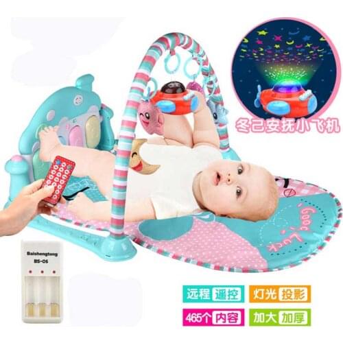 Baby Toys Newborn 0-18 Months Multi-function Foot Piano Fitness Rack With Music Play Mats Game Blanket Baby Early Education Toy