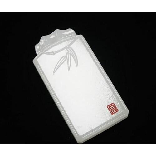 Beautiful Handmade Natural White Jade Afghan Jade Pendant Jewelry