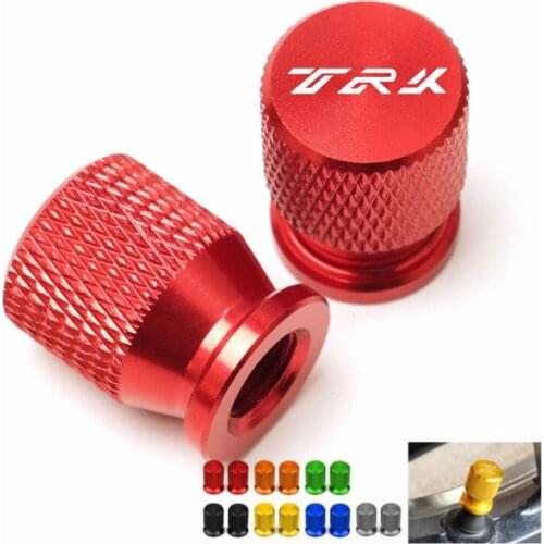 Logo TRK CNC Aluminum Tyre Valve Airtight Cover Cap Motorcycle Accessories for Benelli TRK 251 502 502x All Year Red Black