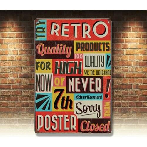 Metal Tin Sign retro poster Decor Bar Pub Home Vintage Retro Poster