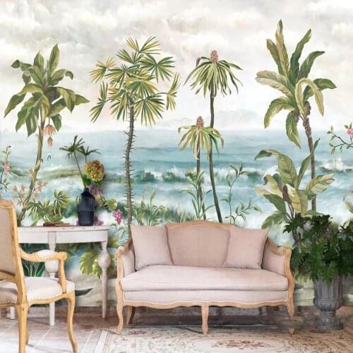 Milofi custom 3D wallpaper mural tropical style American plant art background wall decoration painting wallpaper