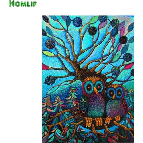 New hot diy diamond painting 100%full round&square drill home decor painting cross stitch embroidery owl mosaic picture