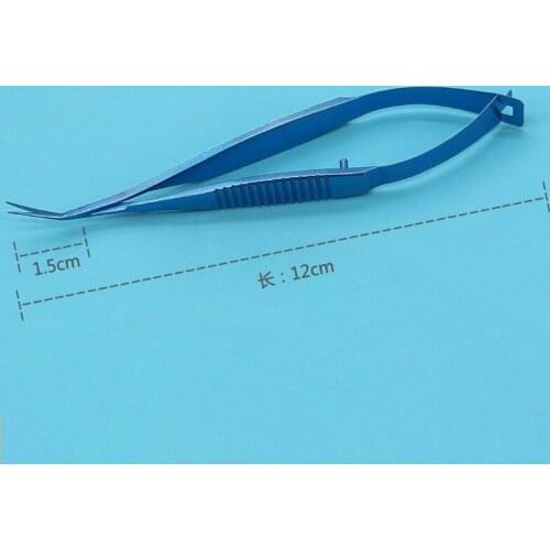 Ophthalmic Surgical Instruments 12.5cm Titanium Capsulotomy Vannas Scissors Conjunctiva Scissors