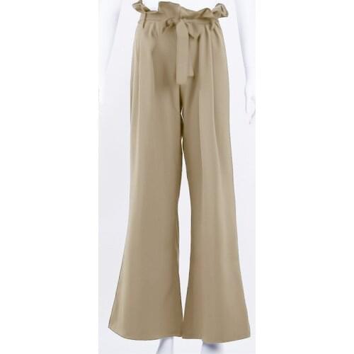 Autumn High Waist Pants With Belt Casual Wide Leg Pants Womens Pants New Fashion Palazzo Loose Trousers For Women