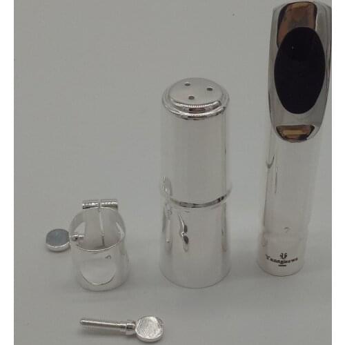 Professional Brand New Advanced Tenor Soprano Alto Saxophone Mouthpieces Metal Sax Mouth Pieces Silver Lacquer Size 5 6 7 8 9