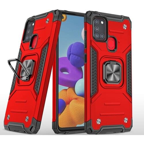 Ring Stand Shockproof TPU Silicone Bumper PC Cover Fundas For Samsung Galaxy A21s A217F A217M 6.5 Inch Case Coque Shell Housing