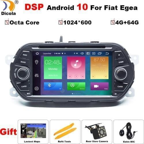 PX5 DSP Android 10 For FIAT EGEA TIPO 2015-2017 Dodge Neon 2015-2018 GPS Navigation Multimedia Player DVD IPS 7" 1Din Auto Radio