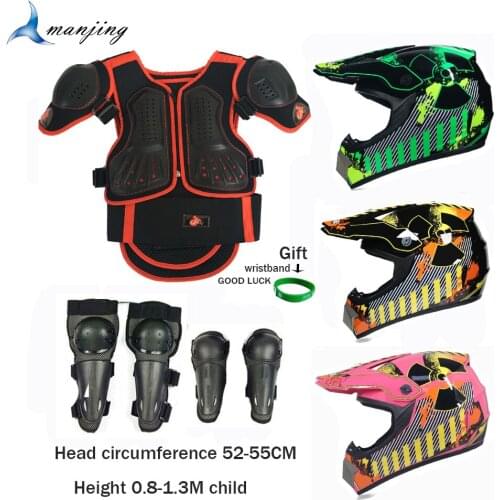 With Gift Child baby Motocross Body Protect Armor Moto Downhill Mountain Bike Cycling Knee Elbow Guard Kids Protective gear