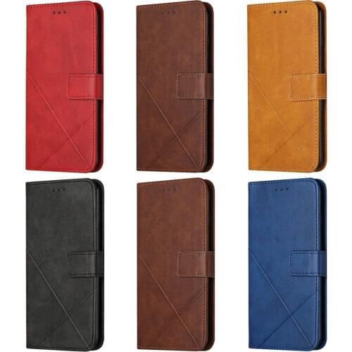 Cute Stripe Flip Wallet Case For Cover Samsung Galaxy A12 A22 A32 A42 A52 A72 4G 5G S21 FE S20 Plus Note 20 Ultra Book Capa D20E