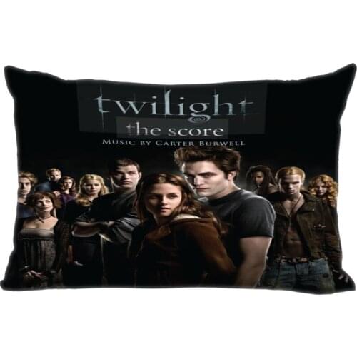 Custom Twilight Pillowcase Rectangle Zipper Polyester Cotton Pillow Cover Size 35X45cm (One Sides)