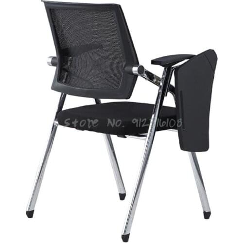 Training Chair With Table Board Folding With Writing Board Meeting Office Mesh Simple Integrated Table And Stool Staff Student C