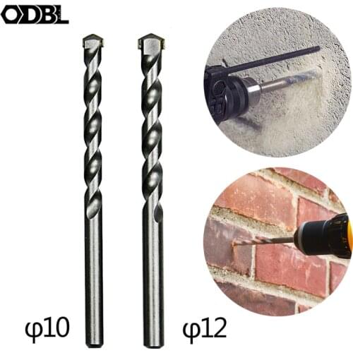 Masonry Drill Bits Tungsten Carbide Tipped Concrete Brick Glass Ceramic Stone Drilling Size 10 12mm Hard Alloy Triangle Bit