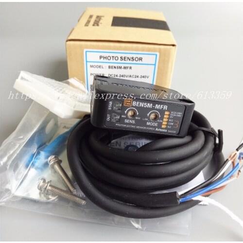 BEN5M-MFR AC/DC Autonics Retroreflective Photoelectric Switch Sensor Sensing 5 Meters Relay Output 100% New High-Quality