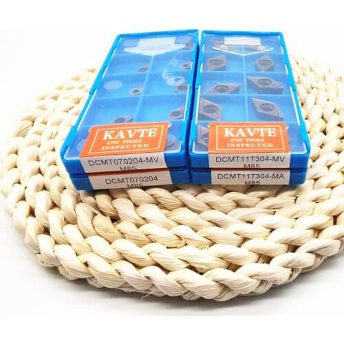 KAVTE DCMT070204 Carbide Insert DCMT11T304 DCMT11T304-MV External Turning Tool Diamond DCMT CNC Blade Cutter Lathe For SDJCR/L