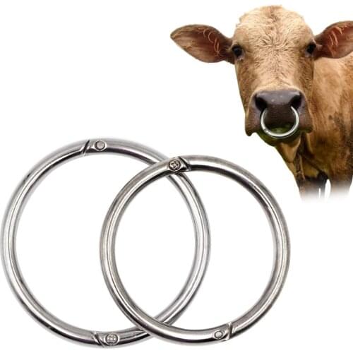 1 Pcs Metal Cattle Nose Rings Bull Cow Bovine Traction Clamp Farm Animal Livestock Nose Clips Farm Animal Supplies