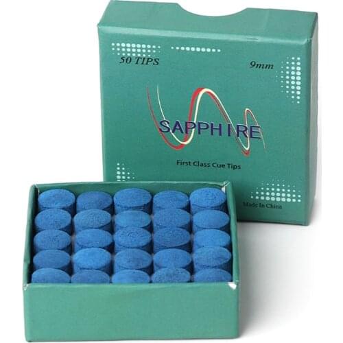 50pcs 9mm 10mm Blue Billiard Pool Cue Tips Hardness Snooker Stick Accessories N58B