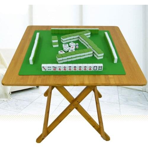59.3cm Mahjong Table Chess Bamboo Mini Foldable Poker Table Board Game Mahjong Games Home Games Household Poker Small Table