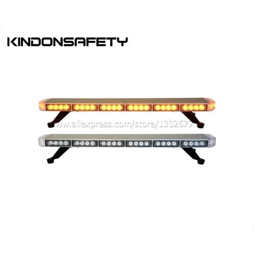 Free shipping! 800mm mini LED warning strobe lightbar, amber minibar, 54pcs 1W LEDs, aluminum housing, multvolt/dual 9-30VDC