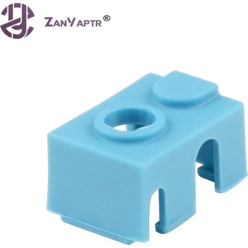 1Pc 3D Printer V6 Protective Silicone Sock Cover Case For V6 PT100 Original J-head hotend Heated Block Blue color
