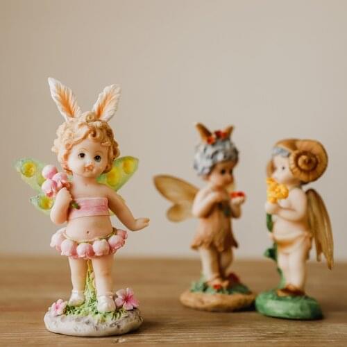 DIY Miniature Flying Flower Fairy Garden Flower Ornaments Home Decoration Cartoon Gifts Home Car Cake Decor