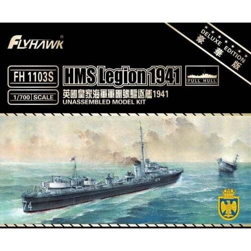 Flyhawk 1/700 1103S HMS Destroyer Legion 1941 top quality